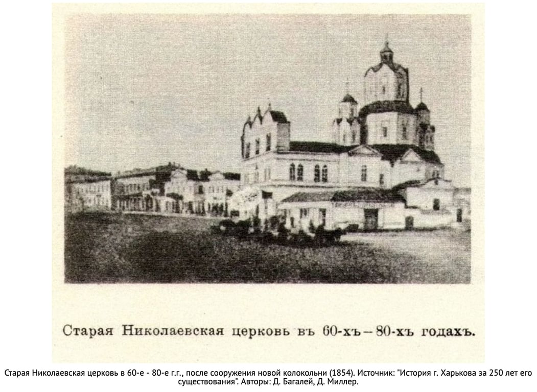 Как выглядела Николаевская церковь в Харькове