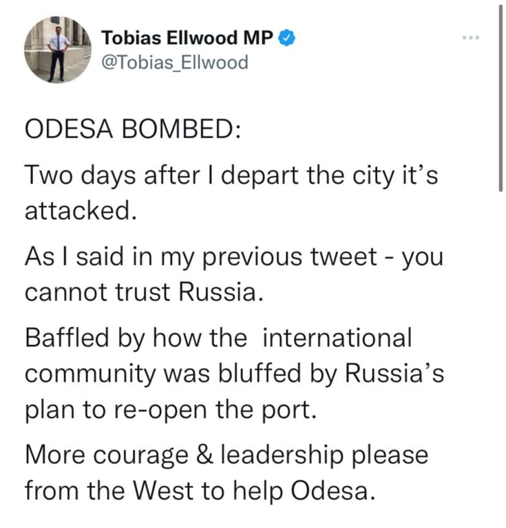 Тобиас Эллвуд, член парламента Великобритании