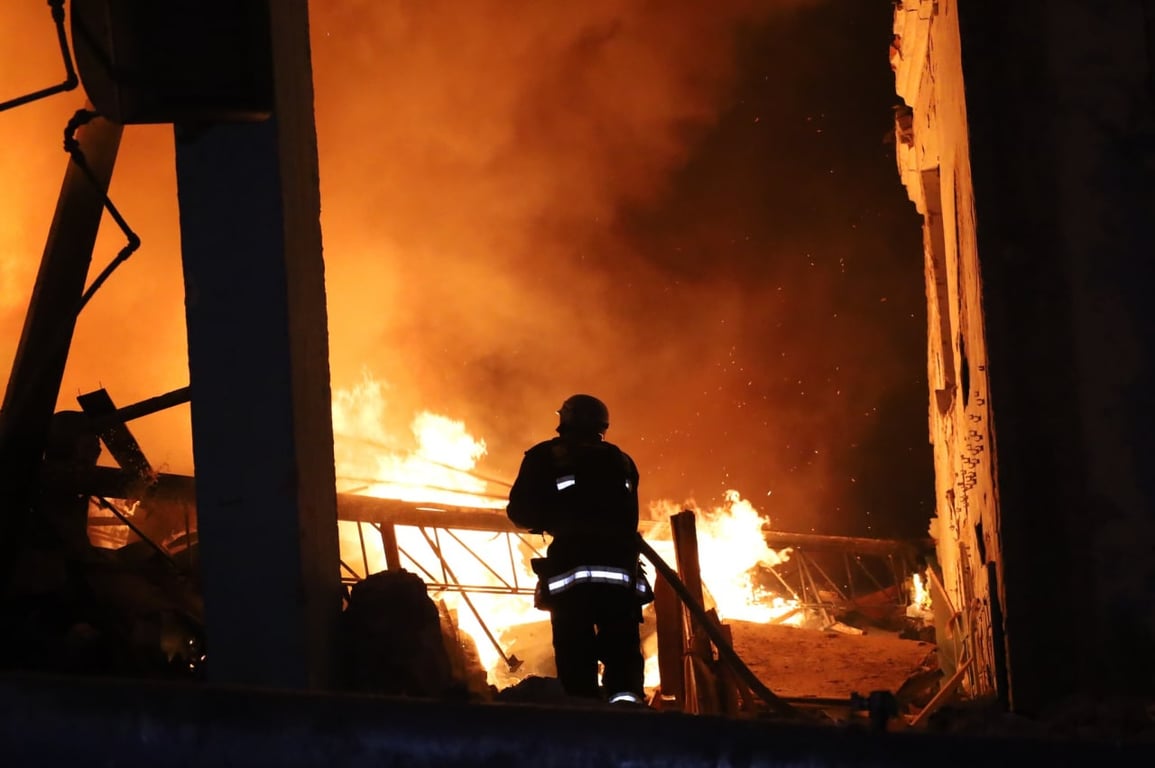 Гасіння пожежі у Харкові