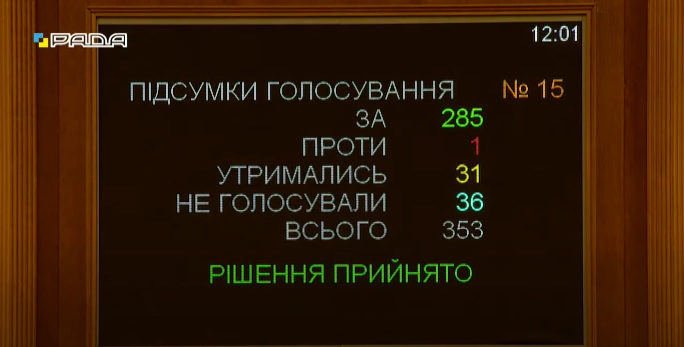 Голосування у Веховній Раді за виплати вакцинованим