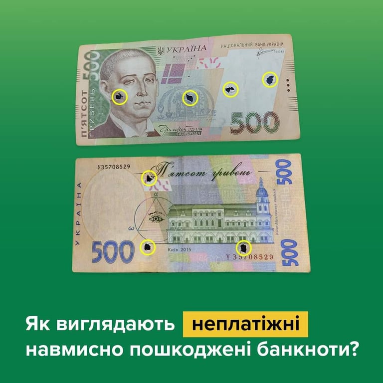 Виведені з обігу гривні: як виглядають