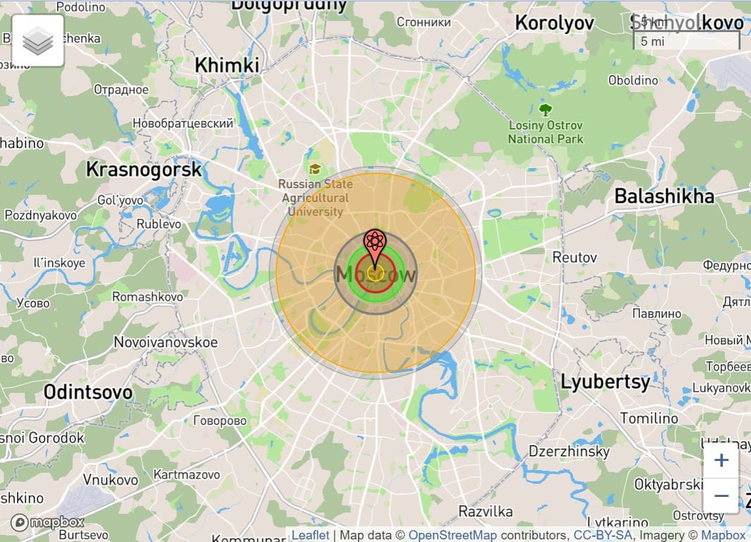 Ядерний удар - Москва