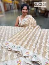 Designer Banarasi Tissue Saree - Image 1