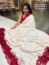 Designer Chantilly Lace Saree SM095 - Image 3