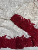 Designer Chantilly Lace Saree SM095 - Image 6