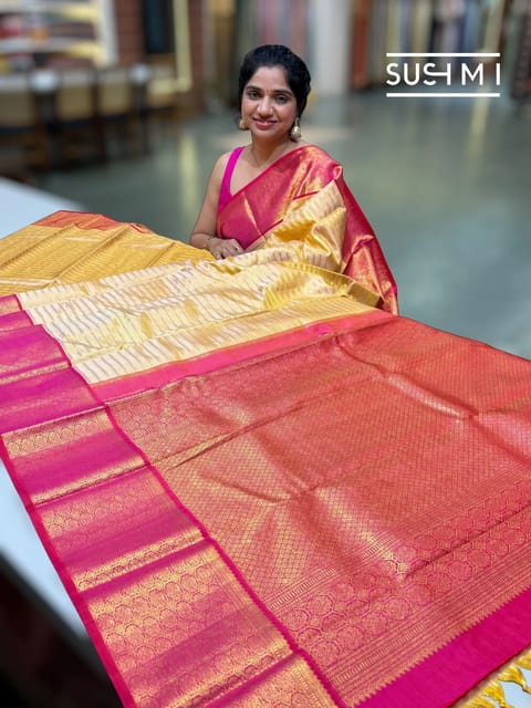 Sandalwood Colour Vintage Kanjeevaram Saree
