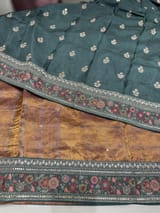 Mauve undertone Tissue checks Saree with sabhyasachi borders SS50395