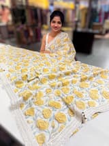 Silver base Tissue Georgette Saree SS50109