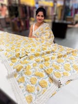 Silver base Tissue Georgette Saree SS50109