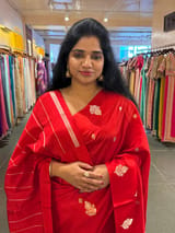 Red Poona Silk Saree