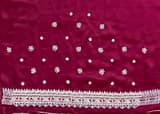Gorgette saree with small polka dots