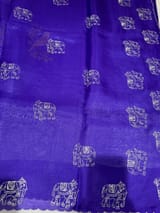 Purple Premium Handloom Designer Tissue saree with exquisite embroidery