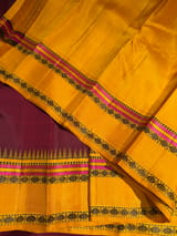 Maroon Vintage Kanjeevaram Saree with zero zari