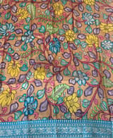 Copper sulphate kora Muslin Tissue fusion saree SS50205