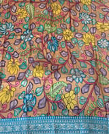 Copper sulphate kora Muslin Tissue fusion saree SS50205