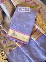 Lilac Banarasi paithani Ektara Tissue Saree : D62F003