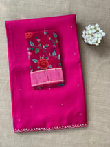 Rani Pink Tussar with fusion blouse SS50457
