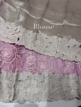 Lilac Pink Designer Tissue with embroidery