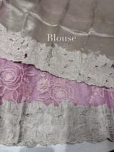 Lilac Pink Designer Tissue with embroidery