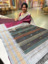 Winish brown vintage Gadwal Silk Saree : S62F214
