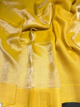 Yellow Banarasi Tissue with Designer blouse SS50382