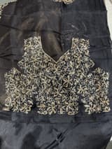 Gold Tissue Designer Hand work Saree SS50231