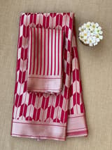 Ruby Pink Banarasi chinia brocade saree SS5093