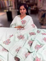 Mint chinnon with embroidery SS50521