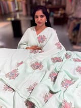 Mint chinnon with embroidery SS50521