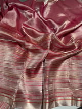 Pink Handloom Tissue Saree