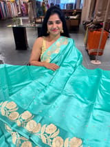 Seablue Poona Silk Saree