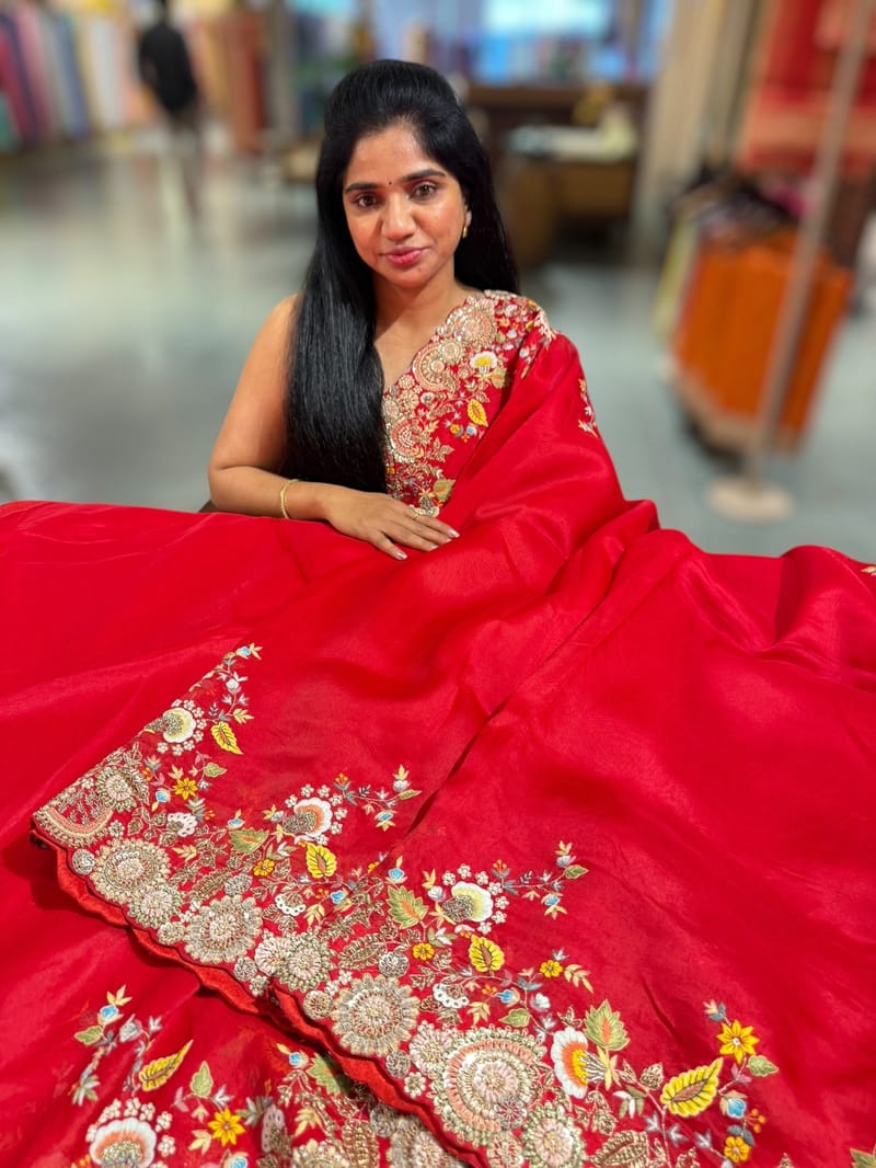 Anita Dongre inspired heavy handwork Saree