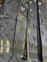 Dusty mauve Banarasi Mul Silk Cotton Saree SS50555