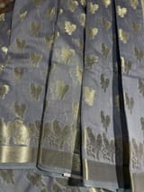Dusty mauve Banarasi Mul Silk Cotton Saree SS50555