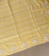 Pastel Yellow Designer Silk kota saree with elephant embroidered border SS50266