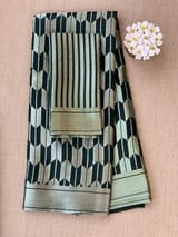 Forest Green Banarasi chinia brocade saree  SS5092