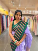 Ponduru Khadi Saree with Kanchi Style borders in 80’s Count