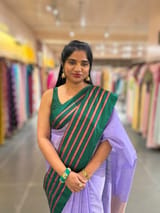Ponduru Khadi Saree with Kanchi Style borders in 80’s Count