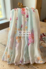 Ombre dyed Floral printed lenin