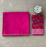 Rani Pink Tussar with fusion blouse SS50457