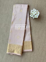 Nude Pink Kanjeevaram Tissue Saree