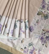 Light Lilac kanchi Brocade Saree with printed border SS50501