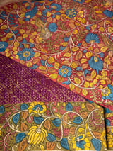 Kanchi brocade pen kalamkari Saree