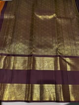 Light Rust Orange and Winish Brown Vintage Kanchipuram Gap border Saree SS50175