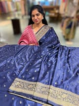 Navy Mashru Silk Saree SS50533