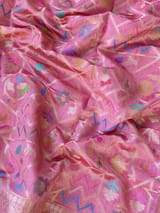 Coral Pink Banarasi Chiniya Silk 3-pc Suit set : SS62J03
