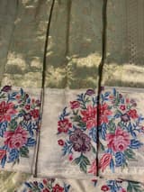 Mint Green Banarasi brocade with embroidery SS5081