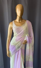 Multi colour Georgette Saree with handwork