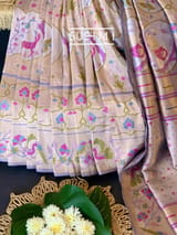 Lilac Banarasi paithani Ektara Tissue Saree : D62F003