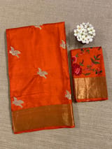Orange Kanchi Soft Drape Saree SS50199